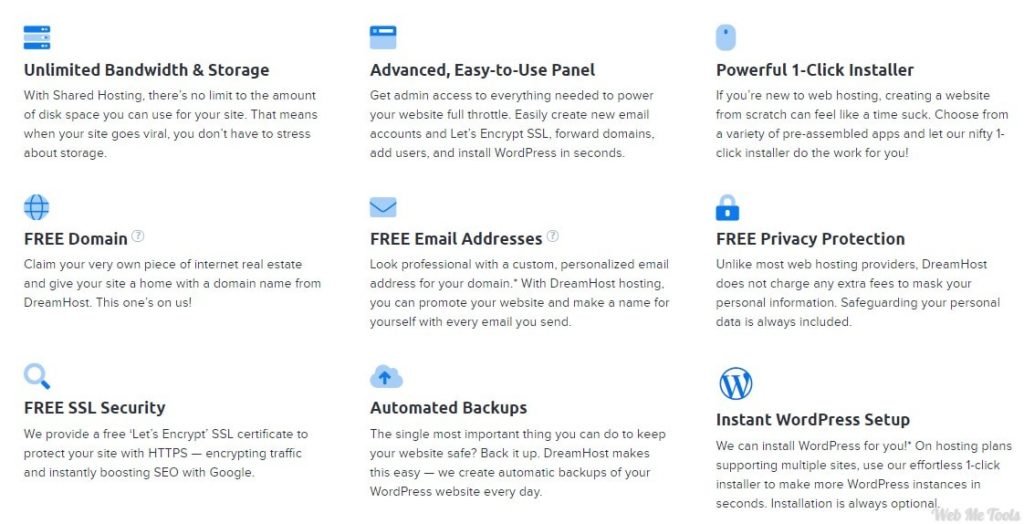 DreamHost Hosting Features DreamHost Hosting Features