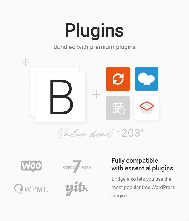 Bridge20 20Creative20Multipurpose20WordPress20Theme20 2018 Premium Plugins with Bridge Theme