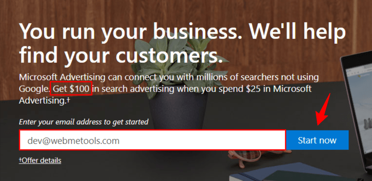 Free 100 Microsoft Bing Credit Free $100 Microsoft Bing Credit