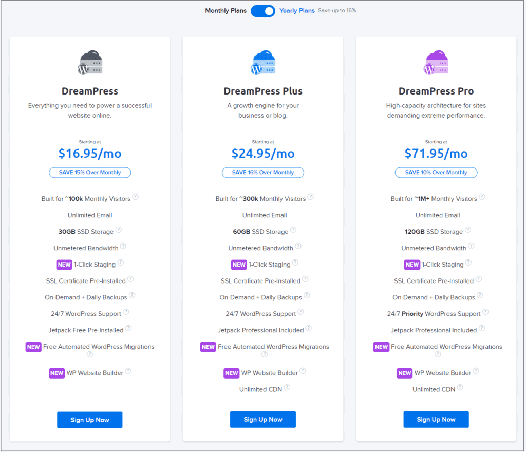 Dreamhost WordPress hosting plans Dreamhost WordPress hosting plans