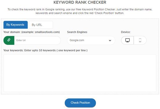 smallseotools Keyword Rank Checker