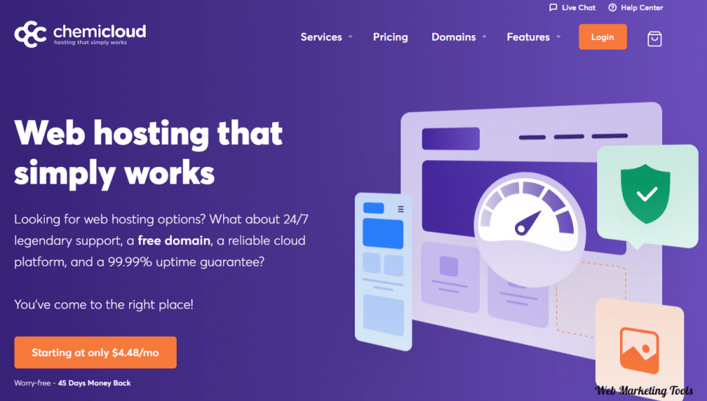Chemicloud web hosting home Chemicloud web hosting home