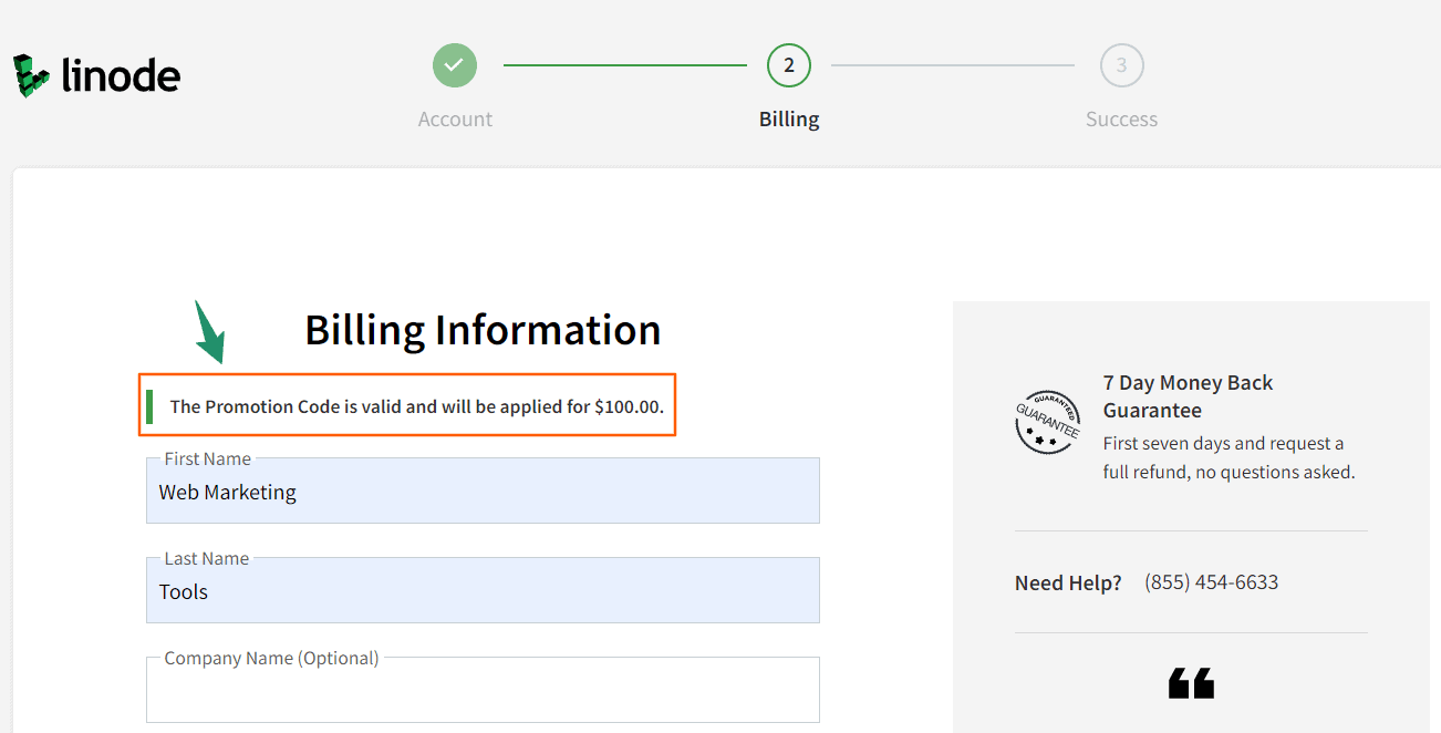 Linode Account Signup Personal Information Linode Account Signup - Personal Information