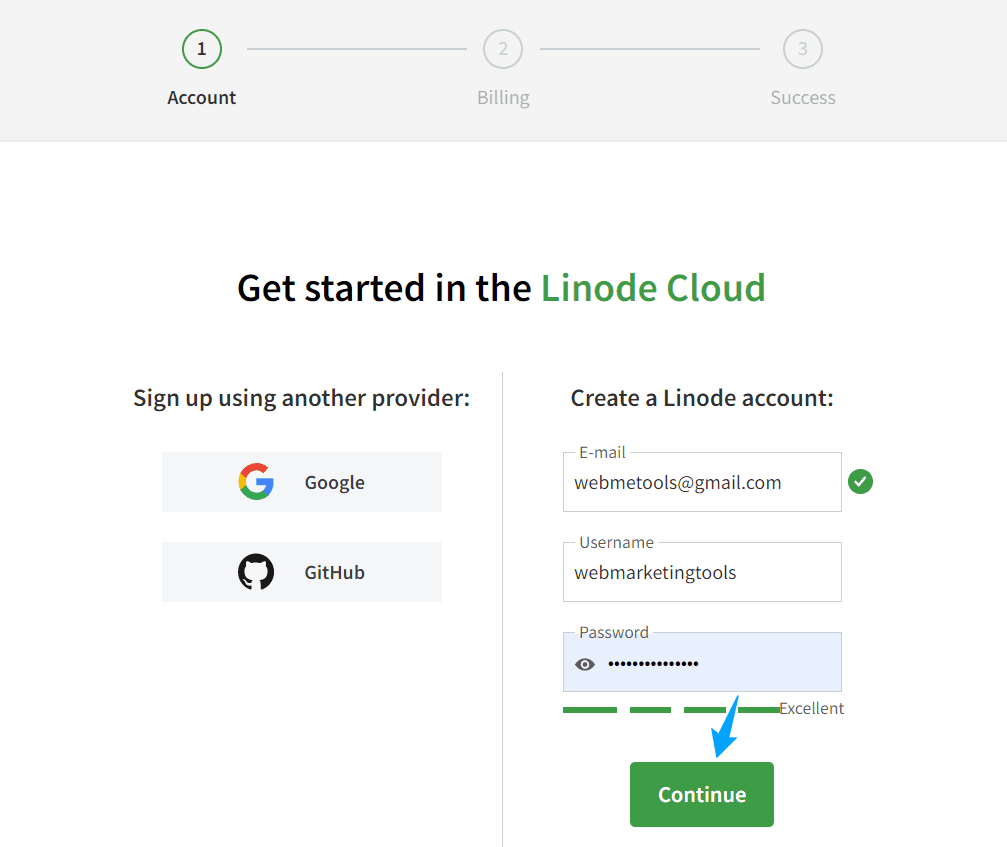 Linode Create New Account Email Signup Linode Create New Account - Email Signup