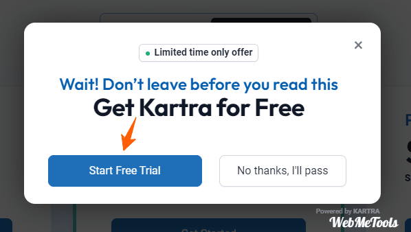Kartra Free Trial Popup Kartra Free Trial Popup