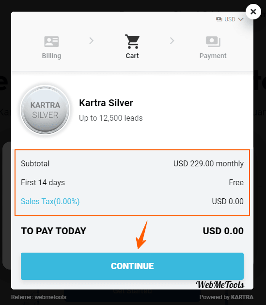 Kartra Trial 14 Days Silver Plan Step Cart Kartra Trial 14 Days Silver Plan Step Cart