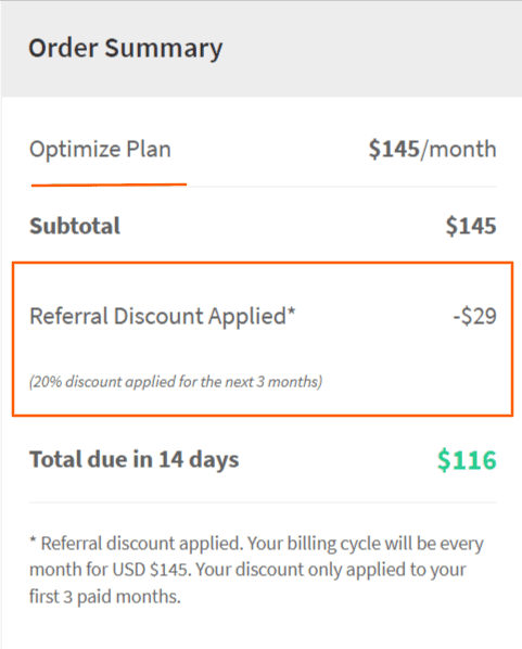 Order Summary Optimize Plan Monthly Order Summary Optimize Plan Monthly