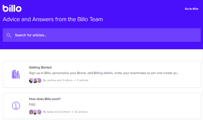 Billo Help Center 1 1 Billo Help center