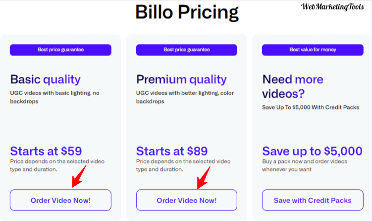 Pricing Billo 1 Billo Pricing Plans