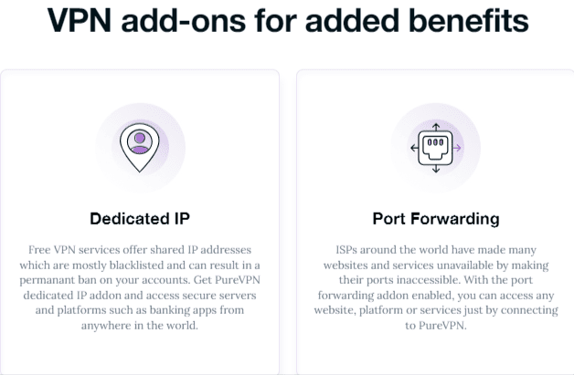 PureVPN dedicated IP 1 Dedicated IP Addresses