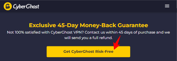 Free VPN Trial No Tricks No Credit Card CyberGhost VPN 1 CyberGhost 45 days money back guarantee