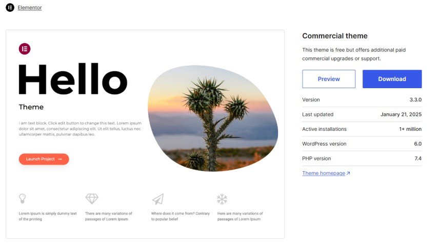 Elementor Hello Theme Homepage Elementor Hello Theme Homepage