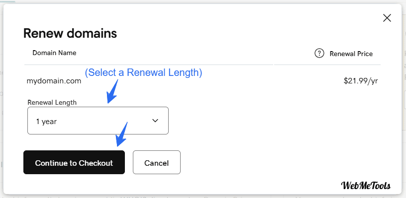 Choose Renewal Length Choose Renewal Length