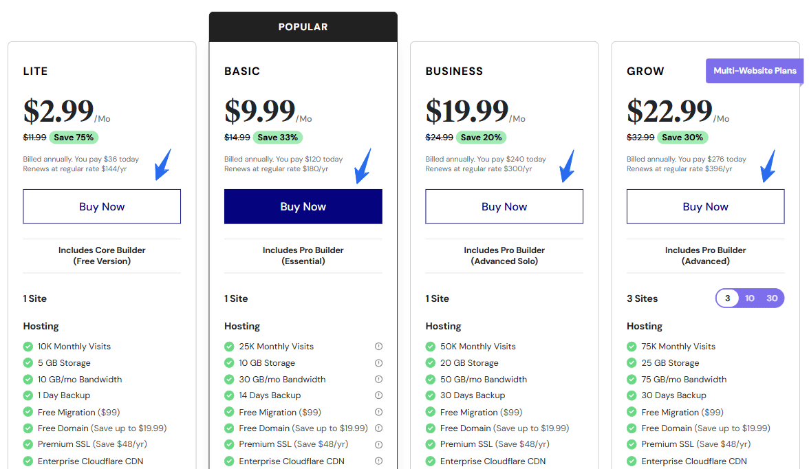 Elementor WordPress Hosting Price Elementor WordPress Hosting Price