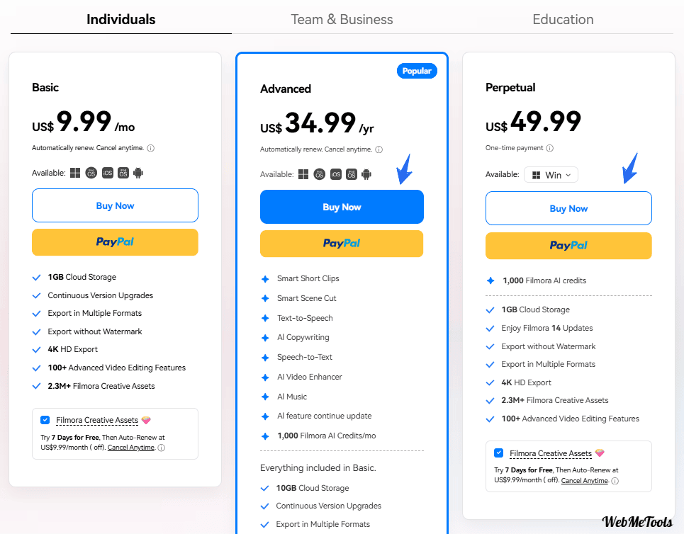 Filmora Pricing Plans 2025 Filmora Pricing Plans 2025