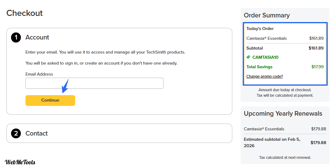 Camtasia Checkout Page New TechSmith Camtasia Promo Codes to Get upto 50% Discount